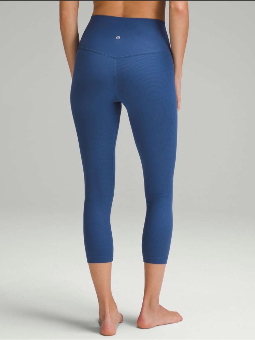 Lululemon Align Ribbed High Rise Crop 23" Leggings Pitch Blue Women’s Size 8